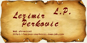 Ležimir Perković vizit kartica